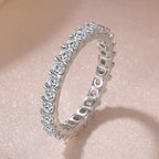 So-Bling S925 Sterling Silver Cocktail Ring For Women, Elegant Fine Cubic Zirconia Ring for Engagement Wedding Party