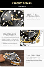 PAGANI DESIGN PD-1639 Automatic Men's Watch - Luxury Dive Style with Sapphire Crystal, Stainless Steel, 10ATM Waterproof, Japanese NH35 Movement