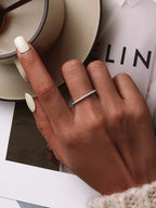 BAMOER 925 Sterling Silver Full Paved Simulated Diamond Stackable Ring, Women's Gold Plated Engagement Eternity Band with Colored CZ