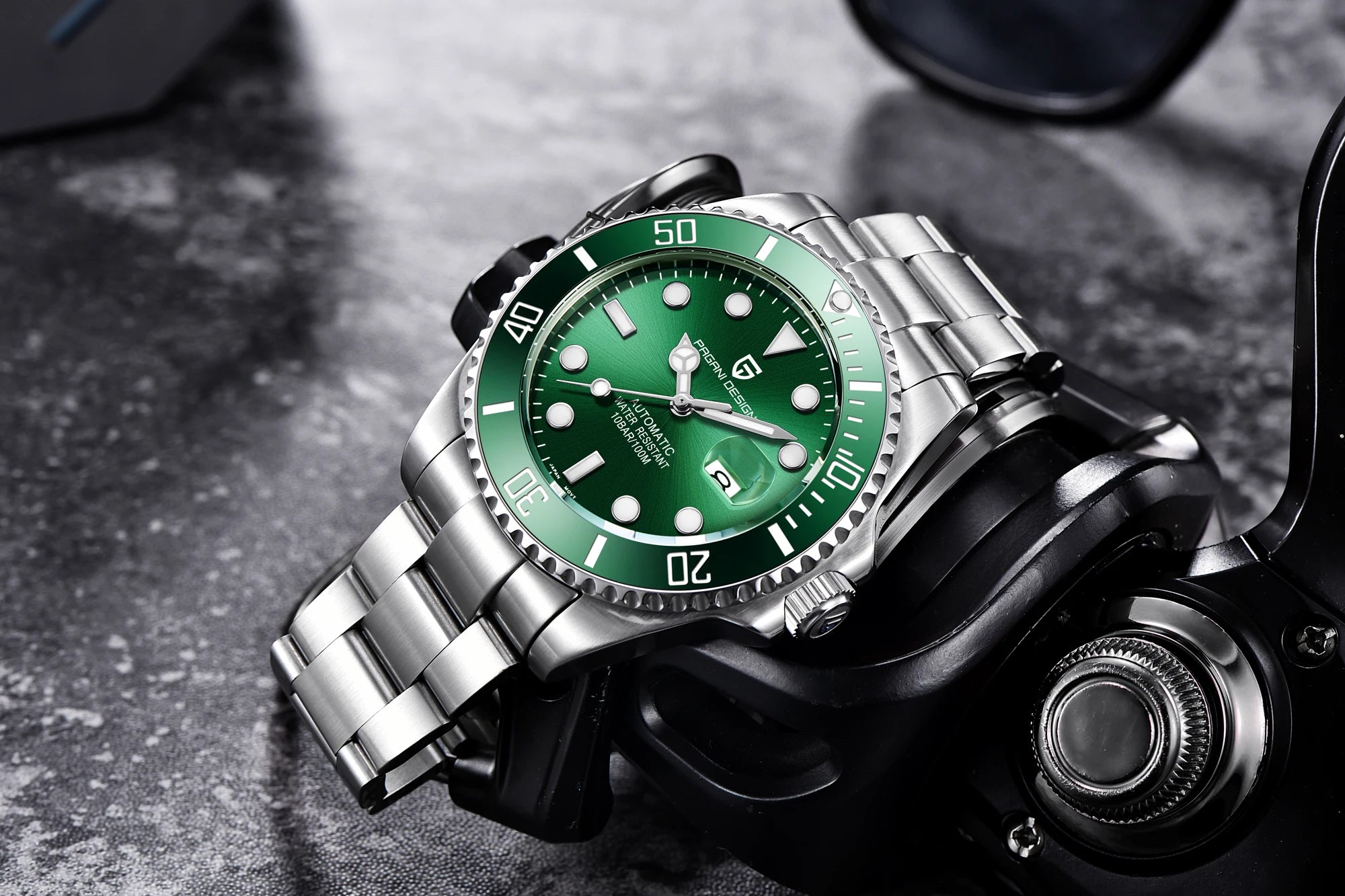 PAGANI DESIGN PD-1639 Automatic Men's Watch - Luxury Dive Style with Sapphire Crystal, Stainless Steel, 10ATM Waterproof, Japanese NH35 Movement