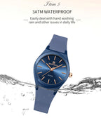 NAVIFORCE Women's Fashion Watch 2025 - Quartz Watch with Silicone Strap, Water Resistant, Simple Casual Ladies Wristwatch