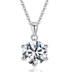 NeeTim 10mm 4ct D Color VVS1 Moissanite Pendant Necklace for Women, 925 Sterling Silver Lab Diamond with Gold Plated Wedding Party Jewelry