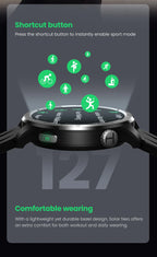 HAYLOU Solar Neo Smart Watch - Bluetooth Calling, 30-Day Battery, IP68 Waterproof, 127 Sports Modes, 24/7 Health Monitor, 1.53" HD Display