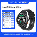 HAYLOU Solar Ultra GPS Smartwatch - 1.6" AMOLED, Built-in GPS, 5ATM Waterproof, Bluetooth Calling, 170+ Sports Modes, 22-Day Battery