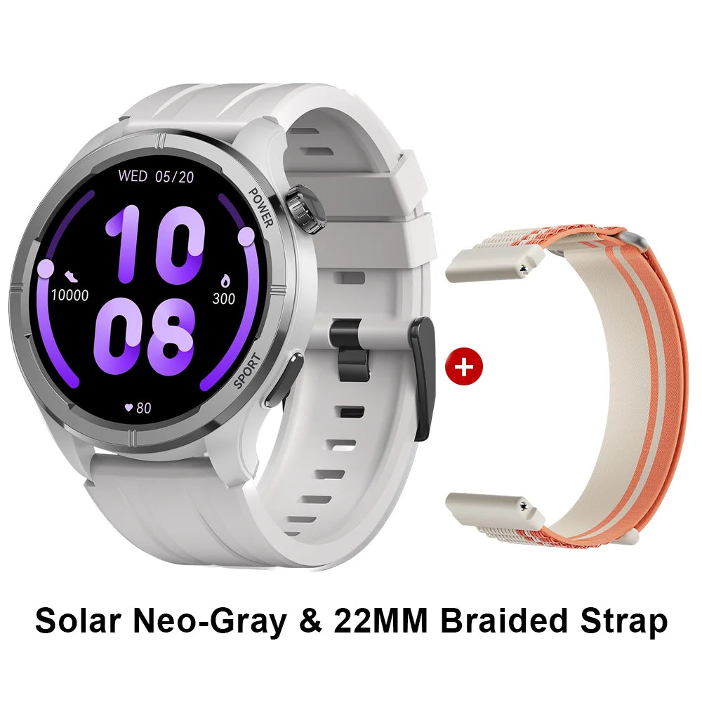 HAYLOU Solar Neo Smart Watch - Bluetooth Calling, 30-Day Battery, IP68 Waterproof, 127 Sports Modes, 24/7 Health Monitor, 1.53" HD Display