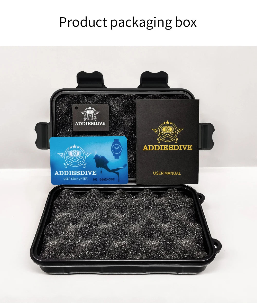 ADDIESDIVE AD2030 Men's Quartz Watch - 36mm 316L Stainless Steel, 100M Waterproof, Sand Dial, AR Coated Dome Glass, Dive-Style Watch