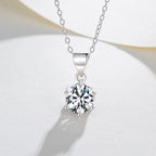 NeeTim 10mm 4ct D Color VVS1 Moissanite Pendant Necklace for Women, 925 Sterling Silver Lab Diamond with Gold Plated Wedding Party Jewelry