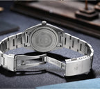 ADDIESDIVE AD2030 Men's Quartz Watch - 36mm 316L Stainless Steel, 100M Waterproof, Sand Dial, AR Coated Dome Glass, Dive-Style Watch