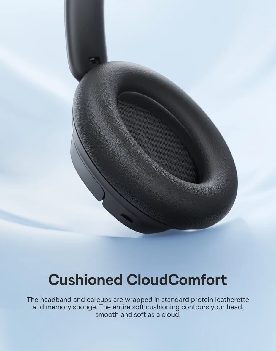 Baseus Bowie H1s Wireless Headphones - Bluetooth 5.4 with 46dB Hybrid ANC, 120H Playtime, Hi-Res Spatial Audio, 0.06s Low Latency, Foldable Over-Ear Headset