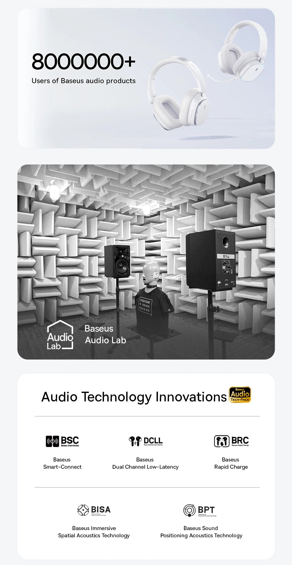 Baseus AeQur GH02 Gaming Wireless Headphones - Triple Mode 2.4G/Bluetooth 5.3/Wired, 40H Playtime, Chatmix, 4-Speaker Driver, App Control