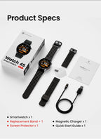 HAYLOU Watch 4S GPS Smartwatch - 1.43" AMOLED, 5-Satellite Positioning, Bluetooth Calling, 120+ Sports Modes, 18-Day Battery, Rotating Crown