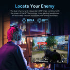 Baseus AeQur GH02 Gaming Wireless Headphones - Triple Mode 2.4G/Bluetooth 5.3/Wired, 40H Playtime, Chatmix, 4-Speaker Driver, App Control