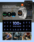 HAYLOU Solar 5 Smart Watch with Bluetooth Calling - 1.58" AMOLED 60Hz Display, 40-Day Battery, 100+ Sports Modes, 24/7 Health Monitor, IP68 Waterproof