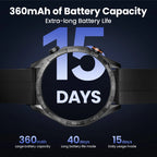 HAYLOU Solar 5 Smart Watch with Bluetooth Calling - 1.58" AMOLED 60Hz Display, 40-Day Battery, 100+ Sports Modes, 24/7 Health Monitor, IP68 Waterproof