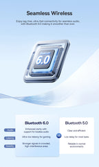 Baseus Bowie H1s Wireless Headphones - Bluetooth 5.4 with 46dB Hybrid ANC, 120H Playtime, Hi-Res Spatial Audio, 0.06s Low Latency, Foldable Over-Ear Headset