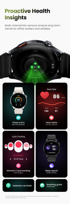 HAYLOU Watch 4S GPS Smartwatch - 1.43" AMOLED, 5-Satellite Positioning, Bluetooth Calling, 120+ Sports Modes, 18-Day Battery, Rotating Crown