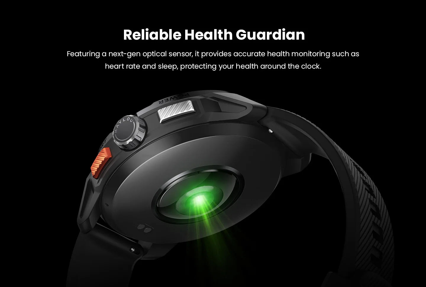 HAYLOU Solar Ultra GPS Smartwatch - 1.6" AMOLED, Built-in GPS, 5ATM Waterproof, Bluetooth Calling, 170+ Sports Modes, 22-Day Battery