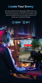 Baseus AeQur GH02 Gaming Wireless Headphones - Triple Mode 2.4G/Bluetooth 5.3/Wired, 40H Playtime, Chatmix, 4-Speaker Driver, App Control