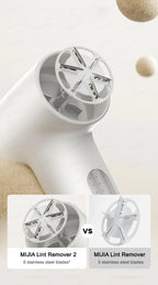 Xiaomi Mijia Lint Remover 2 - Electric Fabric Shaver with 6 Stainless Steel Blades, 180min USB-C Rechargeable, Strong Suction, Safe for Sweaters & Clothes