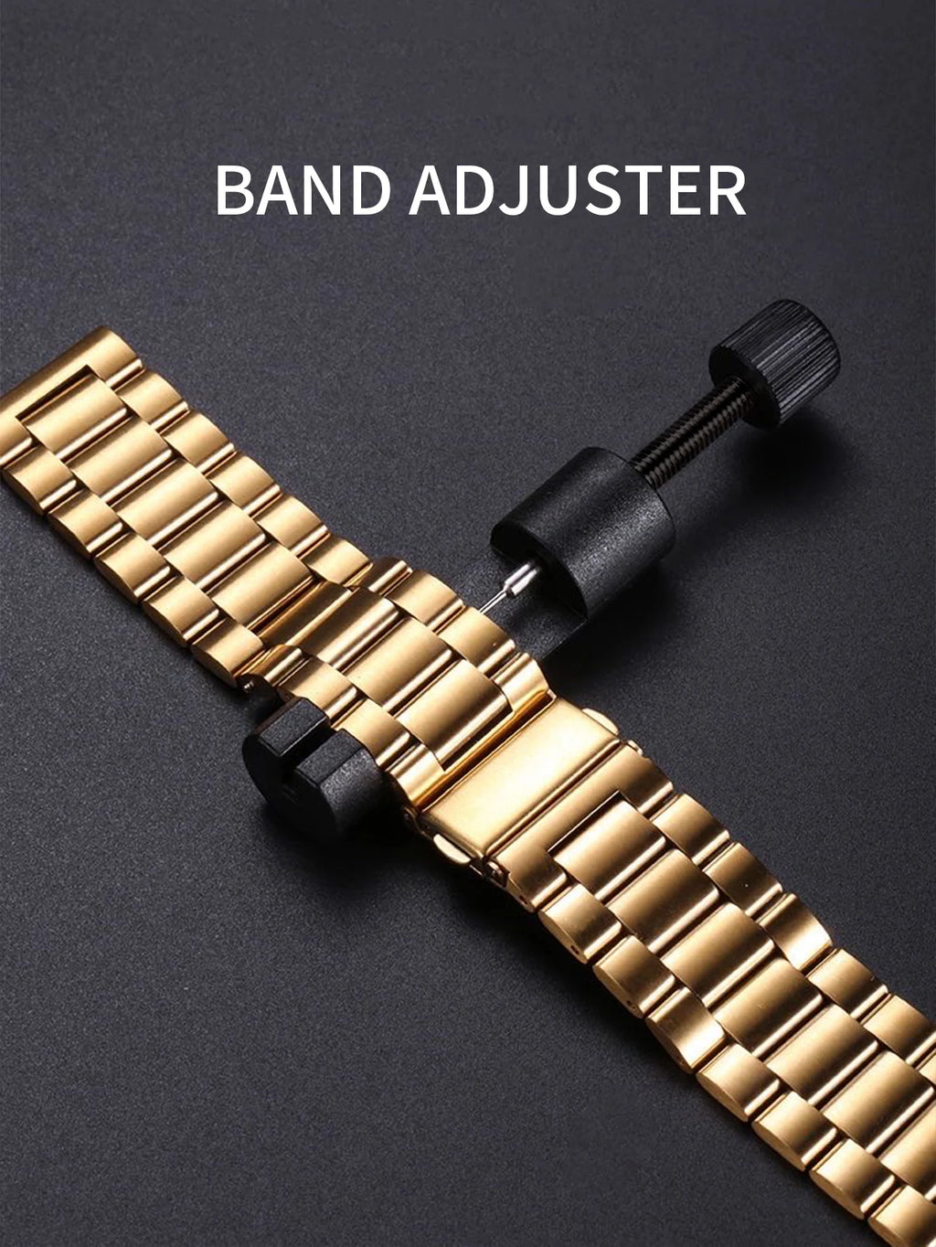 TOMI Luxury Men's Watch Gift Set - Rose Gold Case & Stainless Steel Bracelet, Business Quartz Watch with Complete Calendar, Ring & Brooch