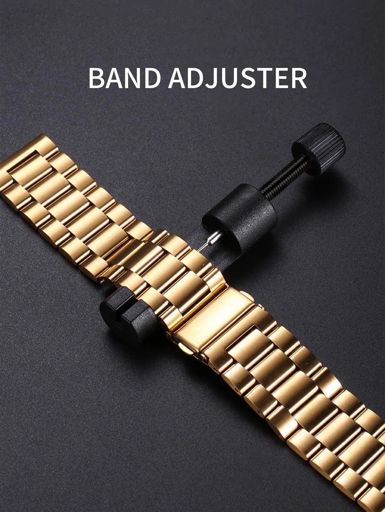 TOMI Luxury Men's Watch Gift Set - Rose Gold Case & Stainless Steel Bracelet, Business Quartz Watch with Complete Calendar, Ring & Brooch