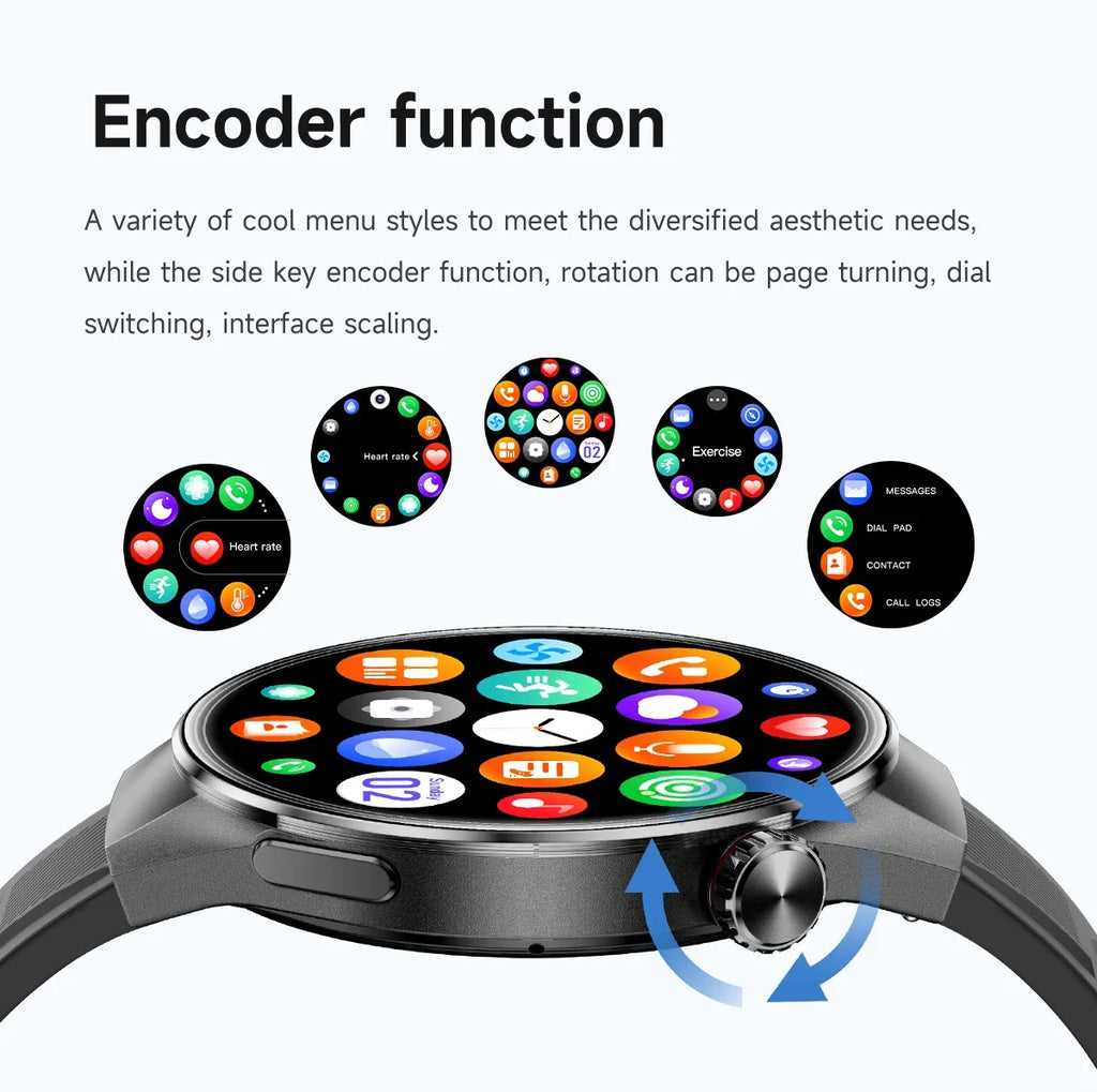 GUHUAVMI 1.75" AMOLED Smartwatch with GPS & Bluetooth Calling - IP68 Waterproof, 100+ Sports Modes, Heart Rate/SpO2 Monitor, 7-Day Battery