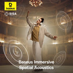 Baseus Bowie H1s Wireless Headphones - Bluetooth 5.4 with 46dB Hybrid ANC, 120H Playtime, Hi-Res Spatial Audio, 0.06s Low Latency, Foldable Over-Ear Headset