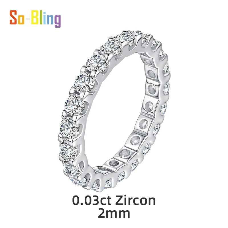 So-Bling S925 Sterling Silver Cocktail Ring For Women, Elegant Fine Cubic Zirconia Ring for Engagement Wedding Party