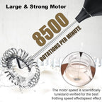 JIZHOU USB Rechargeable Milk Frother - Handheld Electric Frother with 3 Speeds, 11000 RPM, Mini Foam Maker for Coffee, Latte, Matcha & Eggs