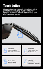 XMSJ 4K AI Smart Glasses - Bluetooth Calling, Voice Assistant, Photochromic Lenses, HD Camera, Music Player & Real-Time Translation