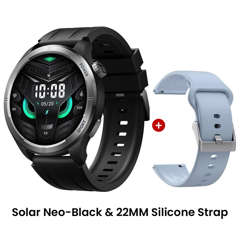 HAYLOU Solar Neo Smart Watch - Bluetooth Calling, 30-Day Battery, IP68 Waterproof, 127 Sports Modes, 24/7 Health Monitor, 1.53" HD Display