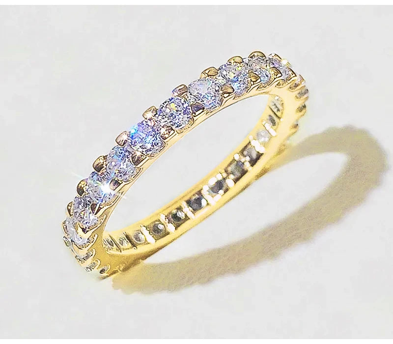 So-Bling S925 Sterling Silver Cocktail Ring For Women, Elegant Fine Cubic Zirconia Ring for Engagement Wedding Party