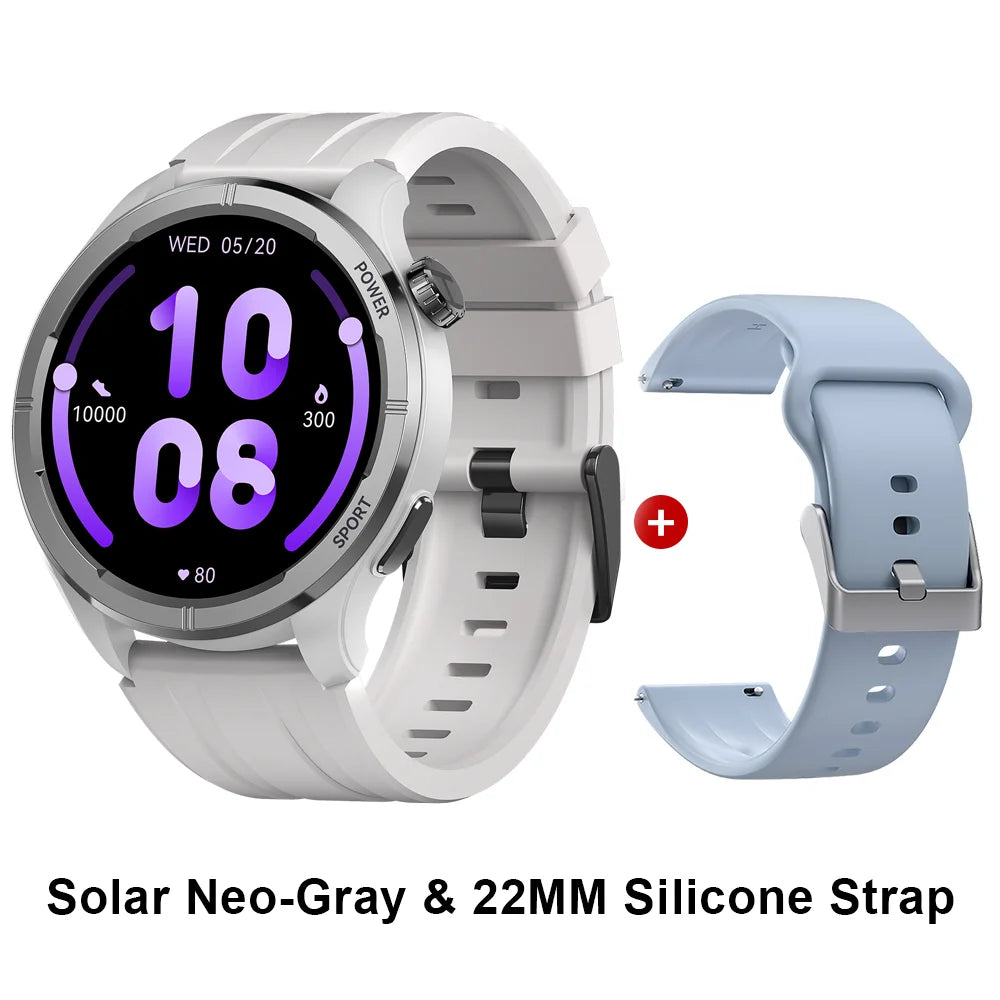 HAYLOU Solar Neo Smart Watch - Bluetooth Calling, 30-Day Battery, IP68 Waterproof, 127 Sports Modes, 24/7 Health Monitor, 1.53" HD Display
