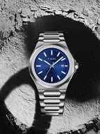 TOMI Luxury Men's Watch Gift Set - Rose Gold Case & Stainless Steel Bracelet, Business Quartz Watch with Complete Calendar, Ring & Brooch