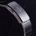 Hruodland F022 Retro Chronograph Watch for Men - Sapphire Crystal Glass, Stainless Steel, Blue Sunray Dial, Japanese Quartz Movement