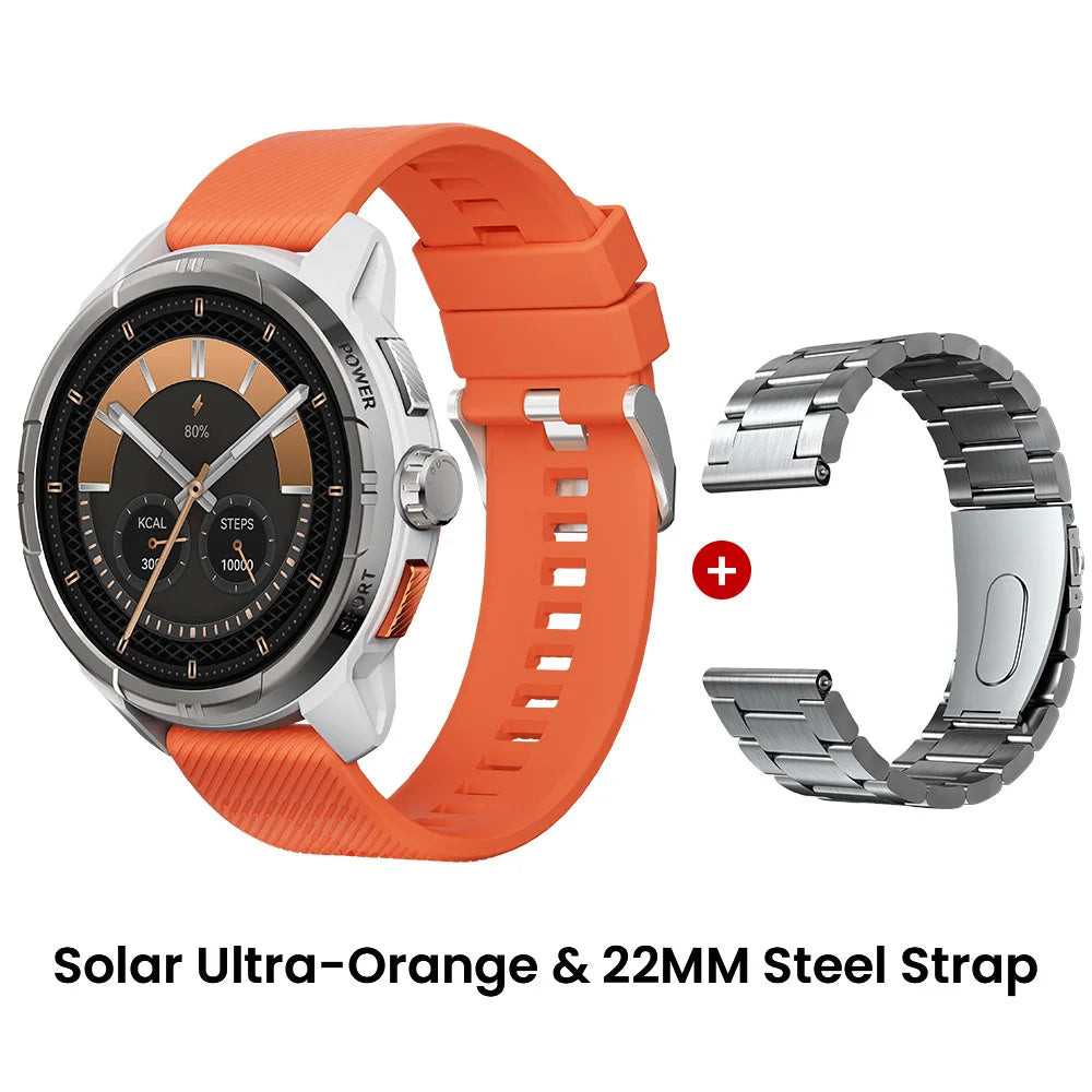 HAYLOU Solar Ultra GPS Smartwatch - 1.6" AMOLED, Built-in GPS, 5ATM Waterproof, Bluetooth Calling, 170+ Sports Modes, 22-Day Battery