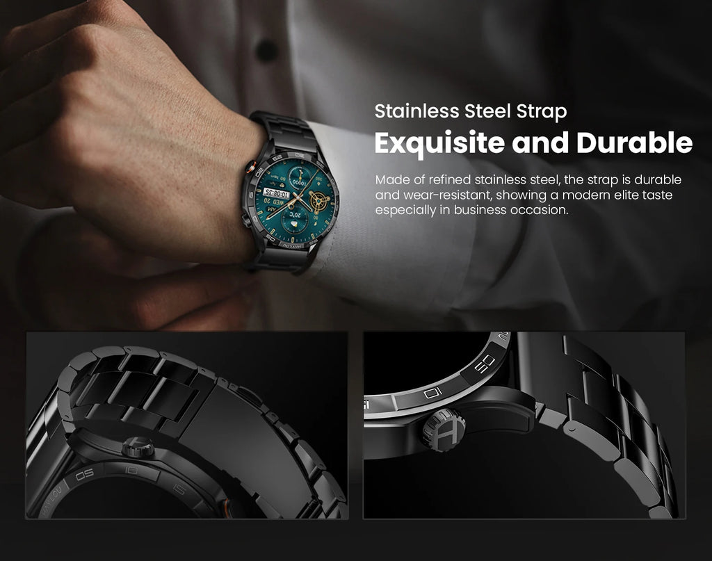 HAYLOU Solar 5 Smart Watch with Bluetooth Calling - 1.58" AMOLED 60Hz Display, 40-Day Battery, 100+ Sports Modes, 24/7 Health Monitor, IP68 Waterproof