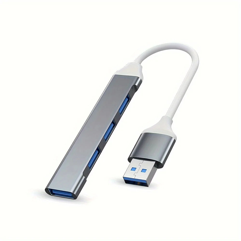 4-Port USB 3.0 Hub Splitter - High-Speed Data Hub Adapter for MacBook, Xiaomi, Lenovo Laptops, PC, and OTG Devices