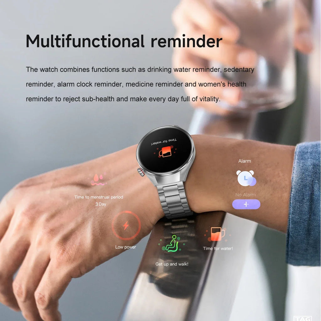 GUHUAVMI 1.75" AMOLED Smartwatch with GPS & Bluetooth Calling - IP68 Waterproof, 100+ Sports Modes, Heart Rate/SpO2 Monitor, 7-Day Battery