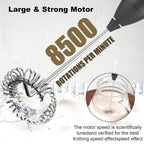 JIZHOU USB Rechargeable Milk Frother - Handheld Electric Frother with 3 Speeds, 11000 RPM, Mini Foam Maker for Coffee, Latte, Matcha & Eggs