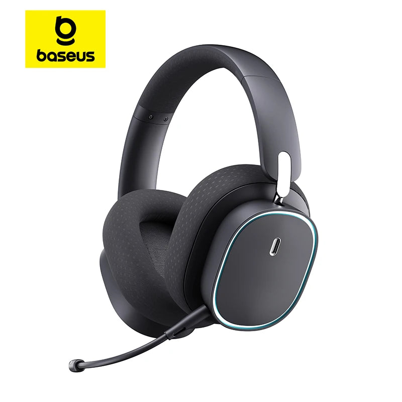Baseus AeQur GH02 Gaming Wireless Headphones - Triple Mode 2.4G/Bluetooth 5.3/Wired, 40H Playtime, Chatmix, 4-Speaker Driver, App Control
