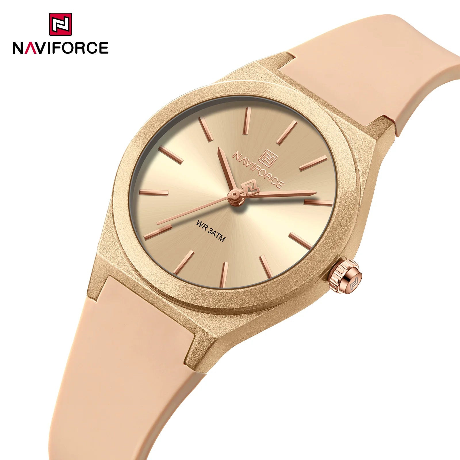 NAVIFORCE Women's Fashion Watch 2025 - Quartz Watch with Silicone Strap, Water Resistant, Simple Casual Ladies Wristwatch