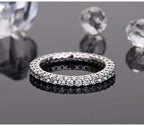 So-Bling S925 Sterling Silver Cocktail Ring For Women, Elegant Fine Cubic Zirconia Ring for Engagement Wedding Party