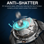 ONM 9H Premium Tempered Glass Screen Protector for Haylou Solar 5 Smartwatch - HD Clear, Anti-Fingerprint, 2.5D Rounded Edge