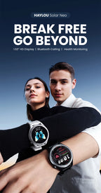 HAYLOU Solar Neo Smart Watch - Bluetooth Calling, 30-Day Battery, IP68 Waterproof, 127 Sports Modes, 24/7 Health Monitor, 1.53" HD Display