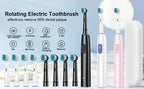 PeiKein Rechargeable Electric Toothbrush for Adults - 5 Mode Rotary Toothbrush with 8 Replacement Brush Heads, 30-Day Battery Life, IP67 Waterproof, 2-Minute Smart Timer