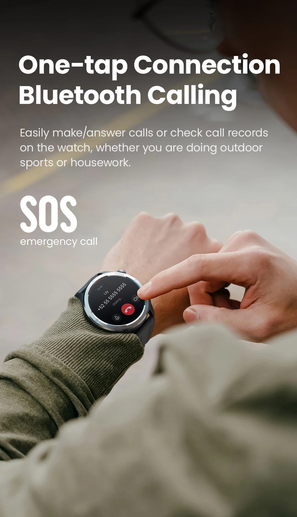 HAYLOU Solar Neo Smart Watch - Bluetooth Calling, 30-Day Battery, IP68 Waterproof, 127 Sports Modes, 24/7 Health Monitor, 1.53" HD Display