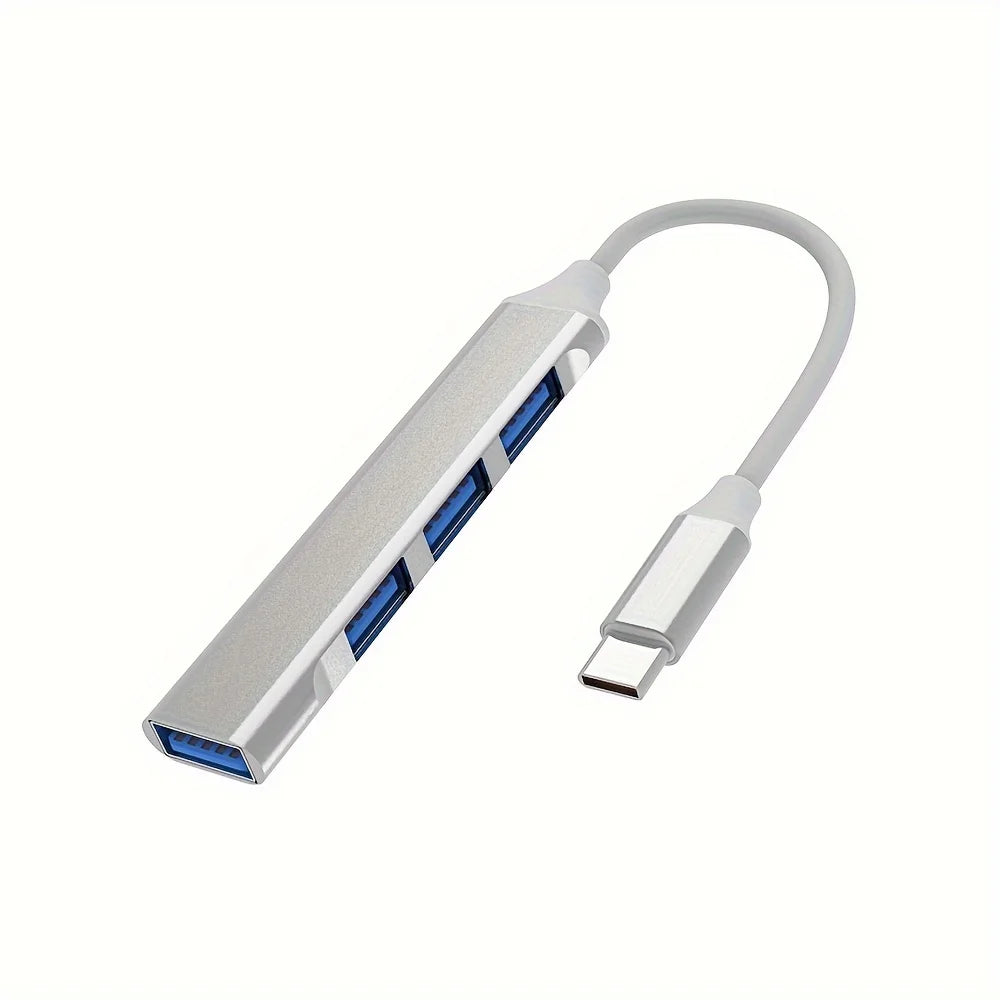 4-Port USB 3.0 Hub Splitter - High-Speed Data Hub Adapter for MacBook, Xiaomi, Lenovo Laptops, PC, and OTG Devices