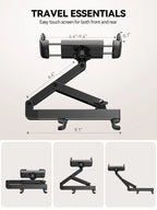 Joyroom Car Headrest Tablet Holder - Adjustable 3-in-1 Backseat Mount for iPad, Phones & Tablets 4.7"-12.9", Foldable & Stable