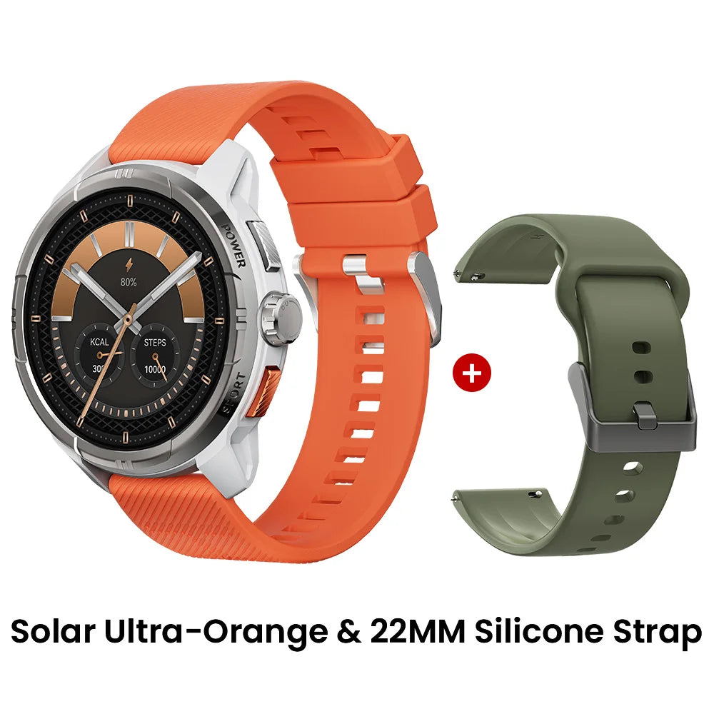 HAYLOU Solar Ultra GPS Smartwatch - 1.6" AMOLED, Built-in GPS, 5ATM Waterproof, Bluetooth Calling, 170+ Sports Modes, 22-Day Battery